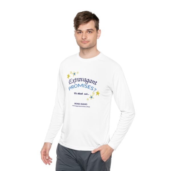 Lightweight Long Sleeve Tee, white & gray - Image 7